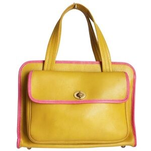 ISO coach Bonnie cashin SAFARI TOTE in lemon yellow / pink!!! DO NOT BUY